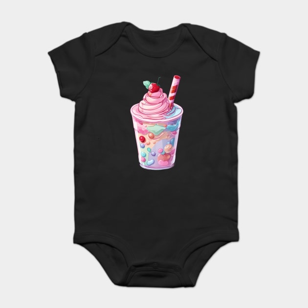 Unicorn Ice Cream Baby Bodysuit by animegirlnft
